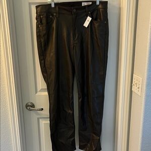Gap Brown Faux Leather Pants